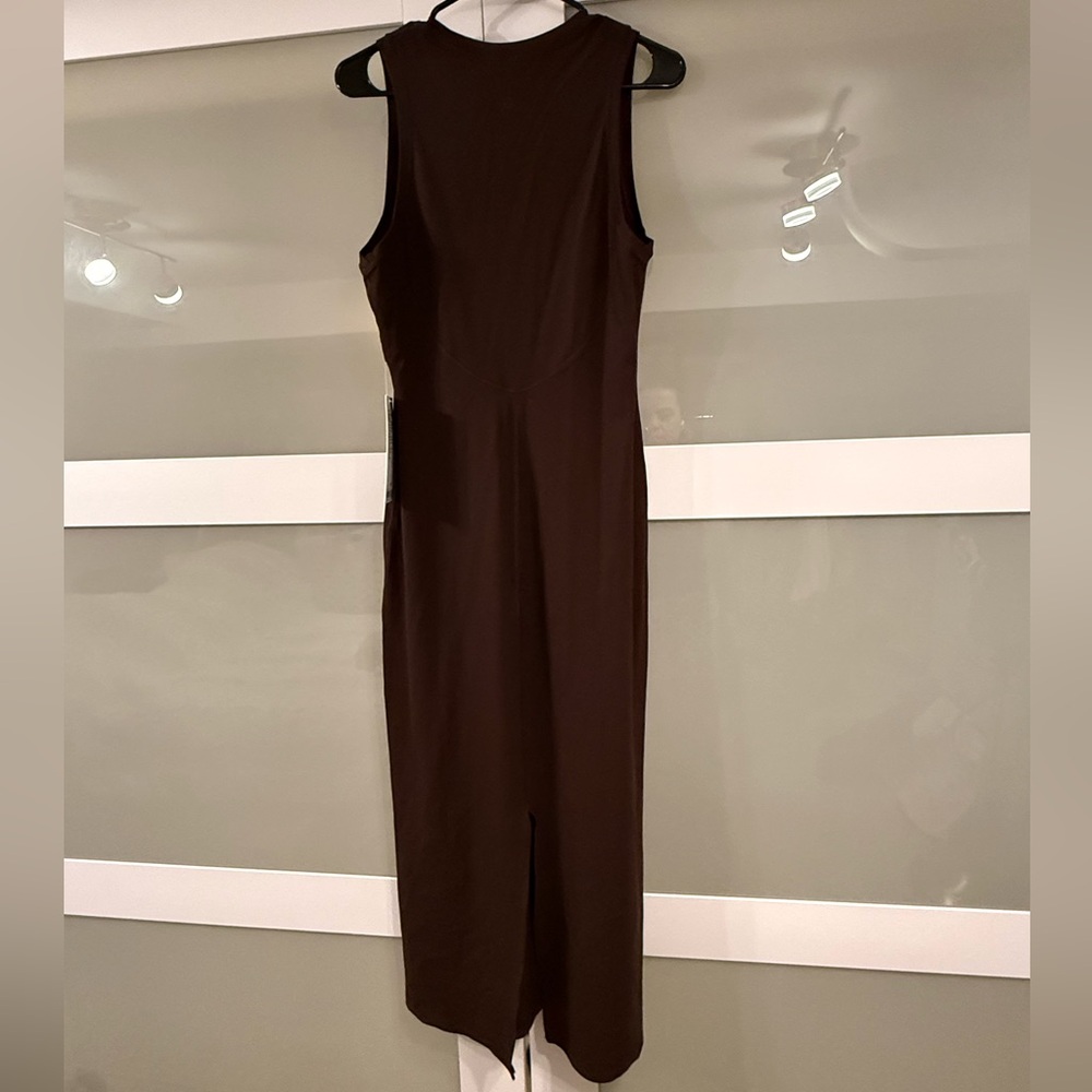 Lululemon All Aligned Ribbed Midi Dress in Espresso - Picture 3 of 5